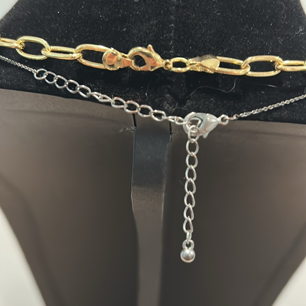 3 Pieces Fashion Jewelry Stars Silver & Gold Color Necklaces & Bracelet - Picture 5 of 7